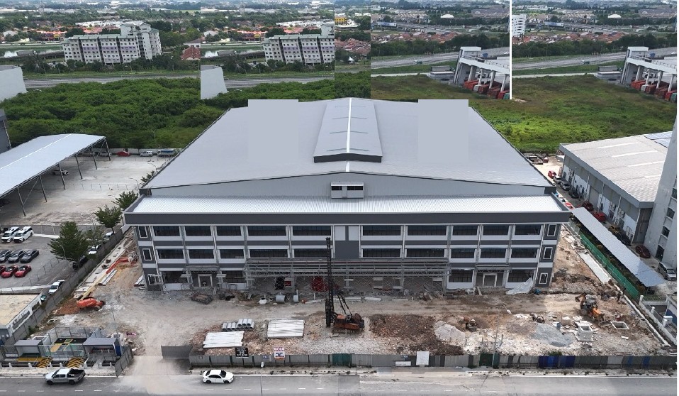 Aerial view of the new Curge Advance factory under construction